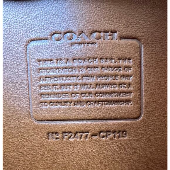 COACH Broome Small Carryall Bag In Dark Stone Color - Picture 16 of 16